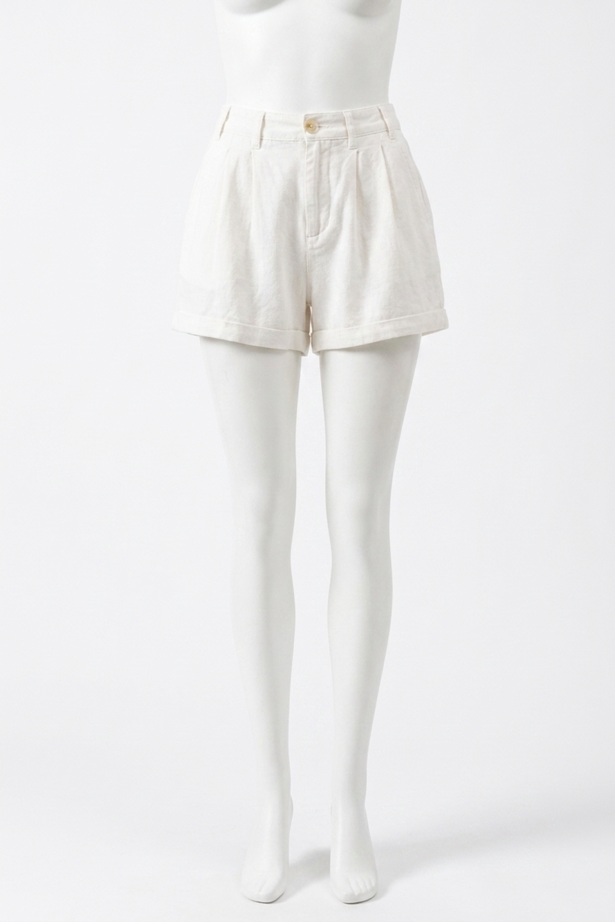 NEW DEAR JOHN DENIM catalina high rise shorts in soft white